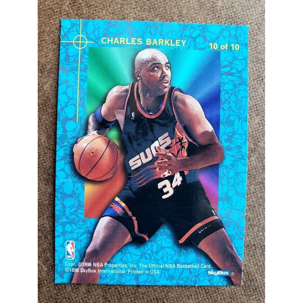 1995-96 NBA Hoops CHARLES BARKLEY NBA POWER PALETTE Card #10/10 Phoenix Suns HOF